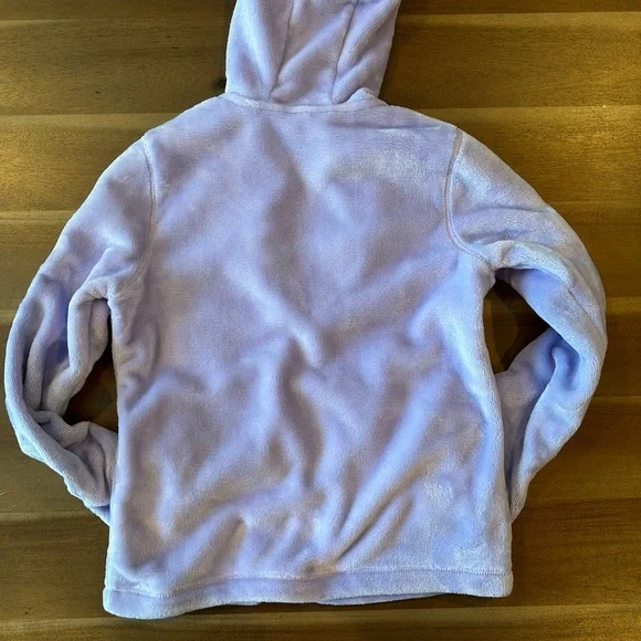 Lands' End Light Purple Kids Fleece Hoodie - Picture 3 of 5